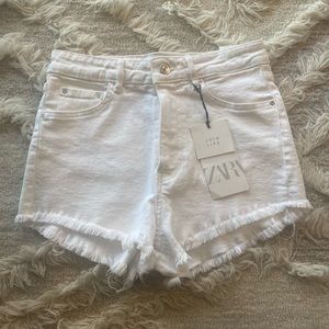 White Denim Shorts